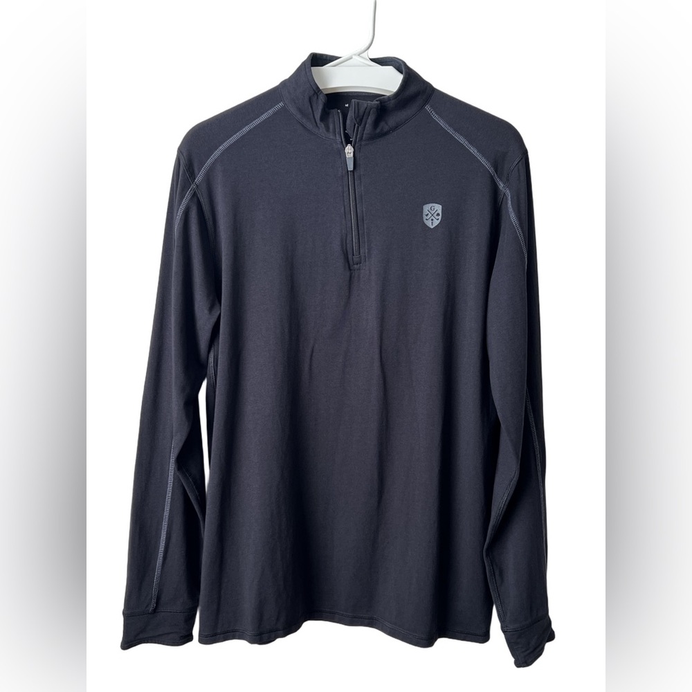 tasc Performance Carrollton Lightweight Bamboo Quarter Zip Golf Black Size M